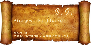 Visnyovszki Ildikó névjegykártya