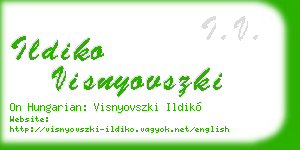 ildiko visnyovszki business card